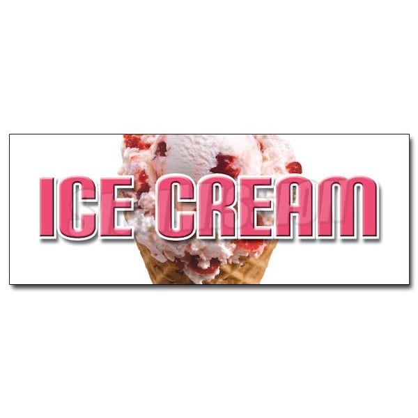 Signmission ICE CREAM DECAL sticker cart shop cone sundae sunday hot fudge banana split, D-12 Ice Cream D-12 Ice Cream - main